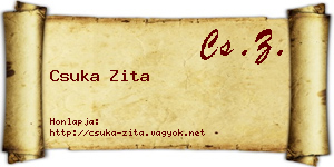 Csuka Zita névjegykártya